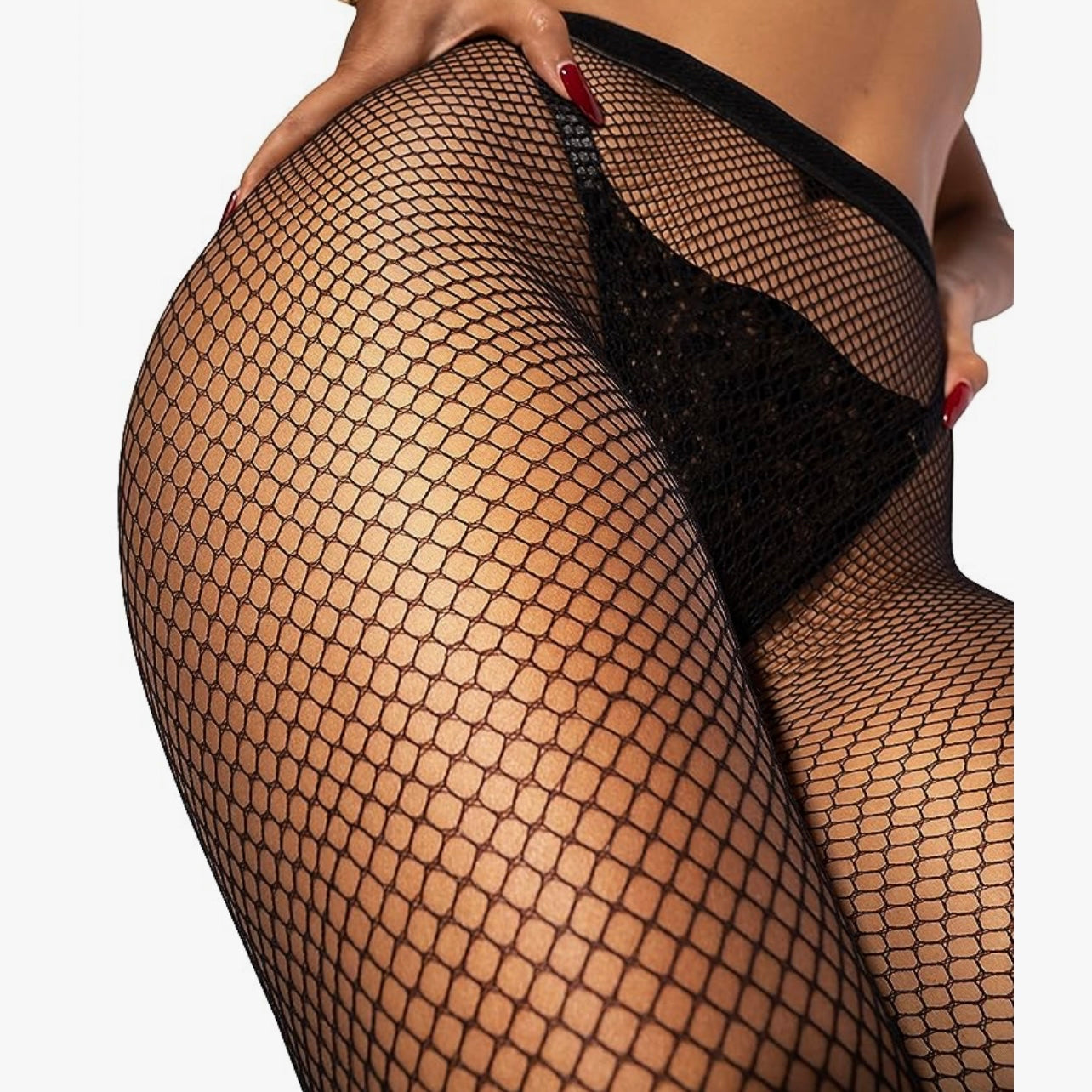 Small Holes Fishnet Stockings - Queenlybypinupqueens Black