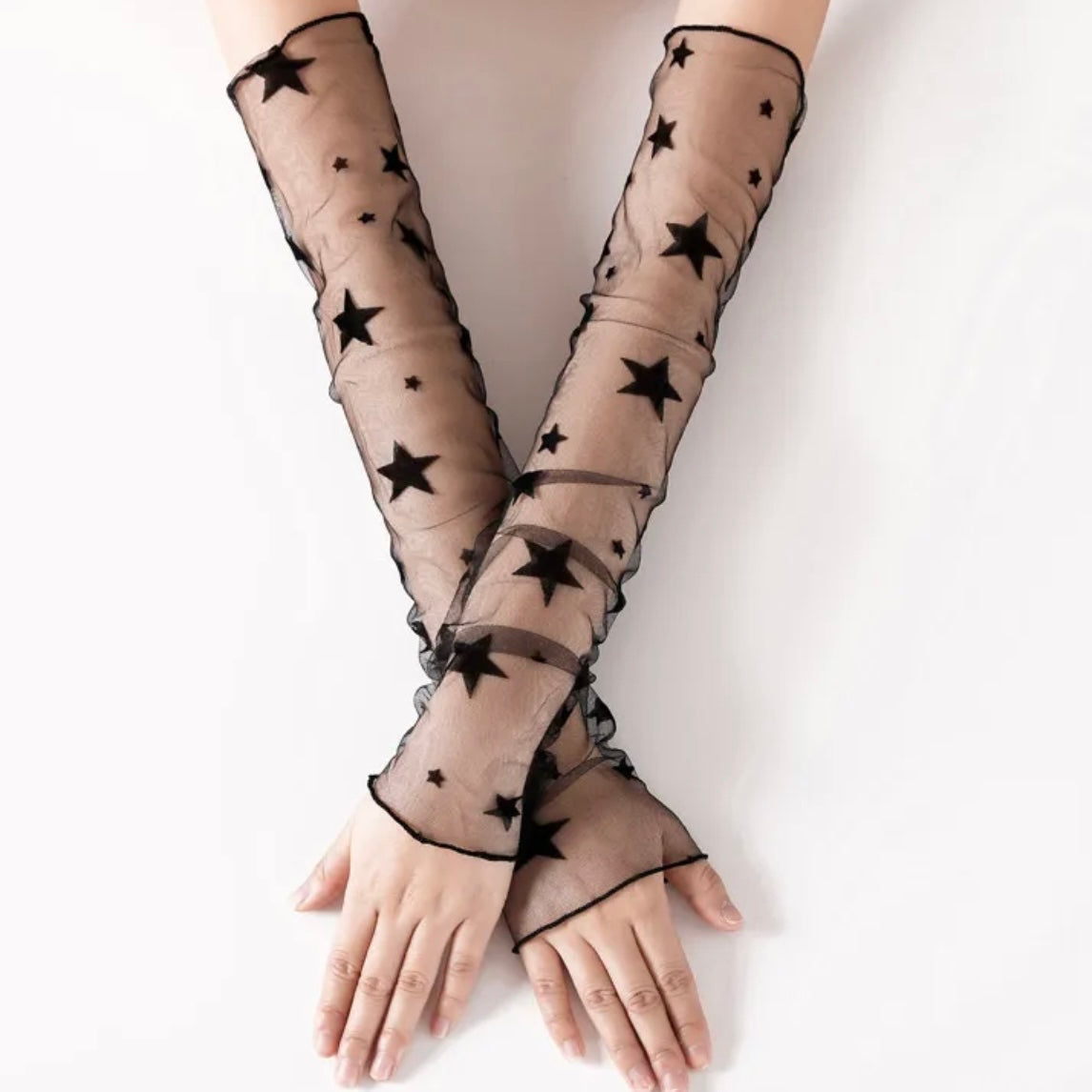 Sun Protection Arm Sleeves - Queenlybypinupqueens Starry Nights