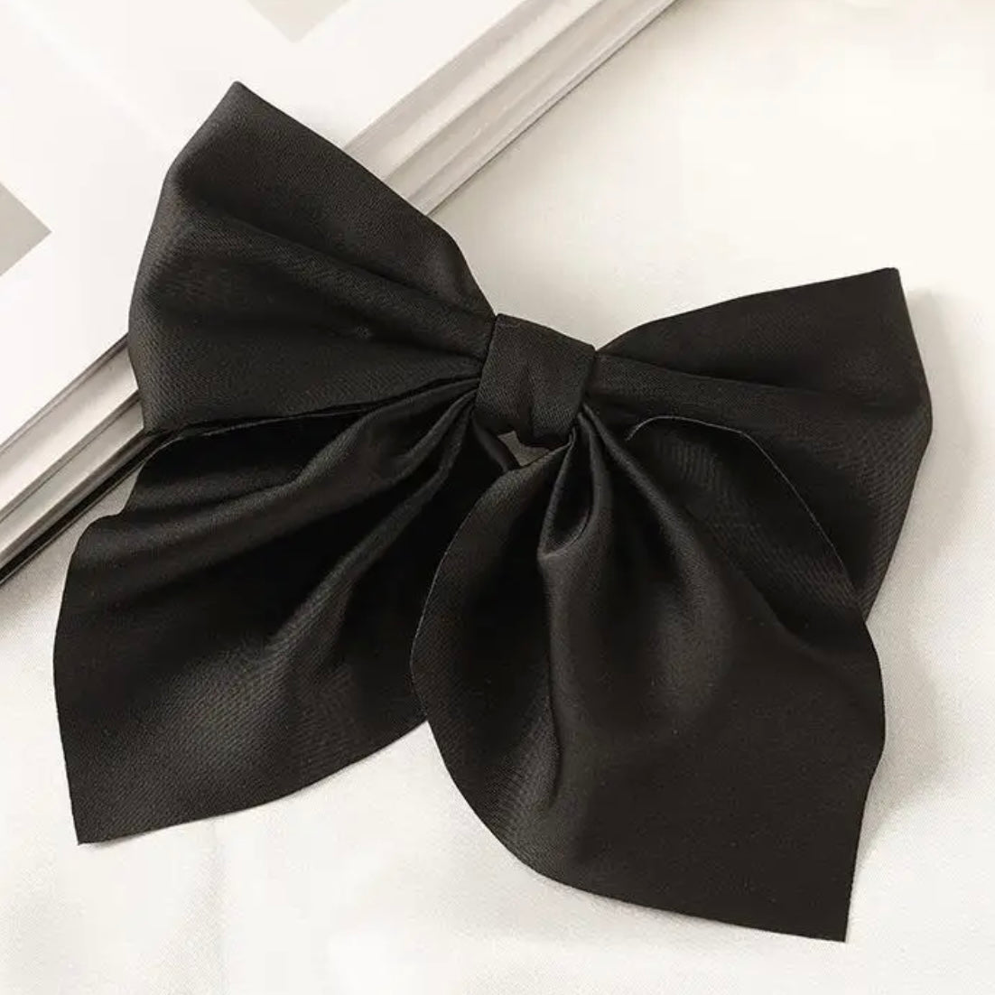 Black Coquette Hair Bow (Short Tail)