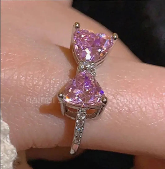 Pink Bow Ring