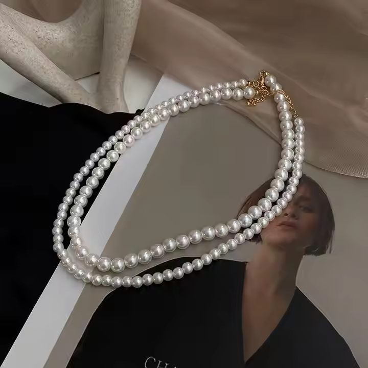 Astrid Double Layered Pearl Necklace