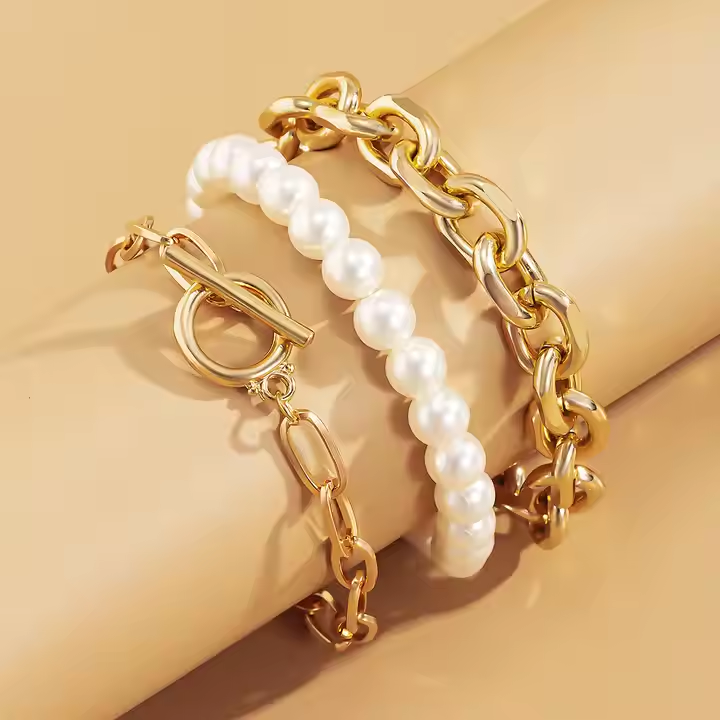 Ashley Pearl Bracelet Set